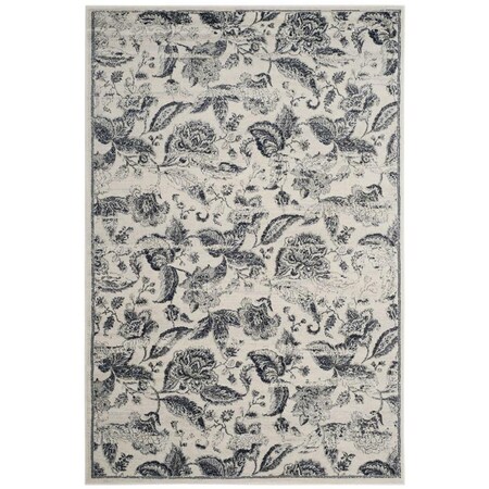 Safavieh Carnegie Power Loomed Medium Rectangle Area Rug Cream & Light Grey - 6 ft. 7 in. x 9 ft. 2 in. CNG622C-6